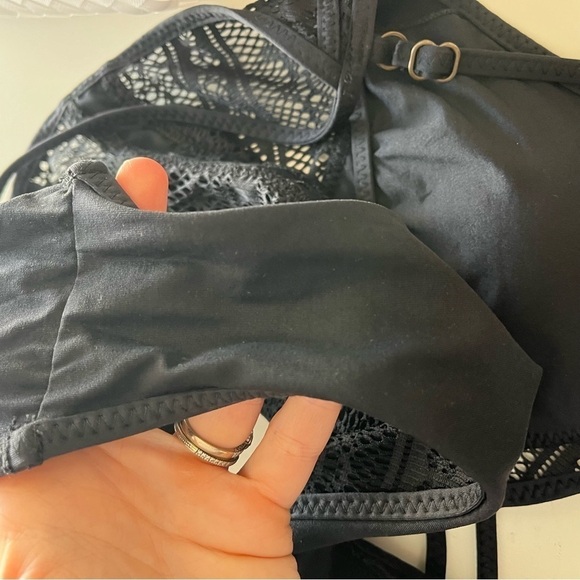 BECCA Color Play Crochet Lace One-Piece Swimsuit - Picture 8 of 9